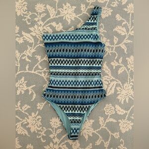 NWT Beach Riot Blue One Shoulder One Piece